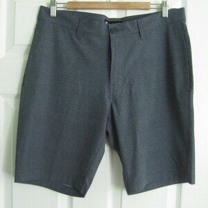 Travis Mathew Mens‎ Gray Plaid Golf Shorts Size 33 Cotton Blend Flat Front